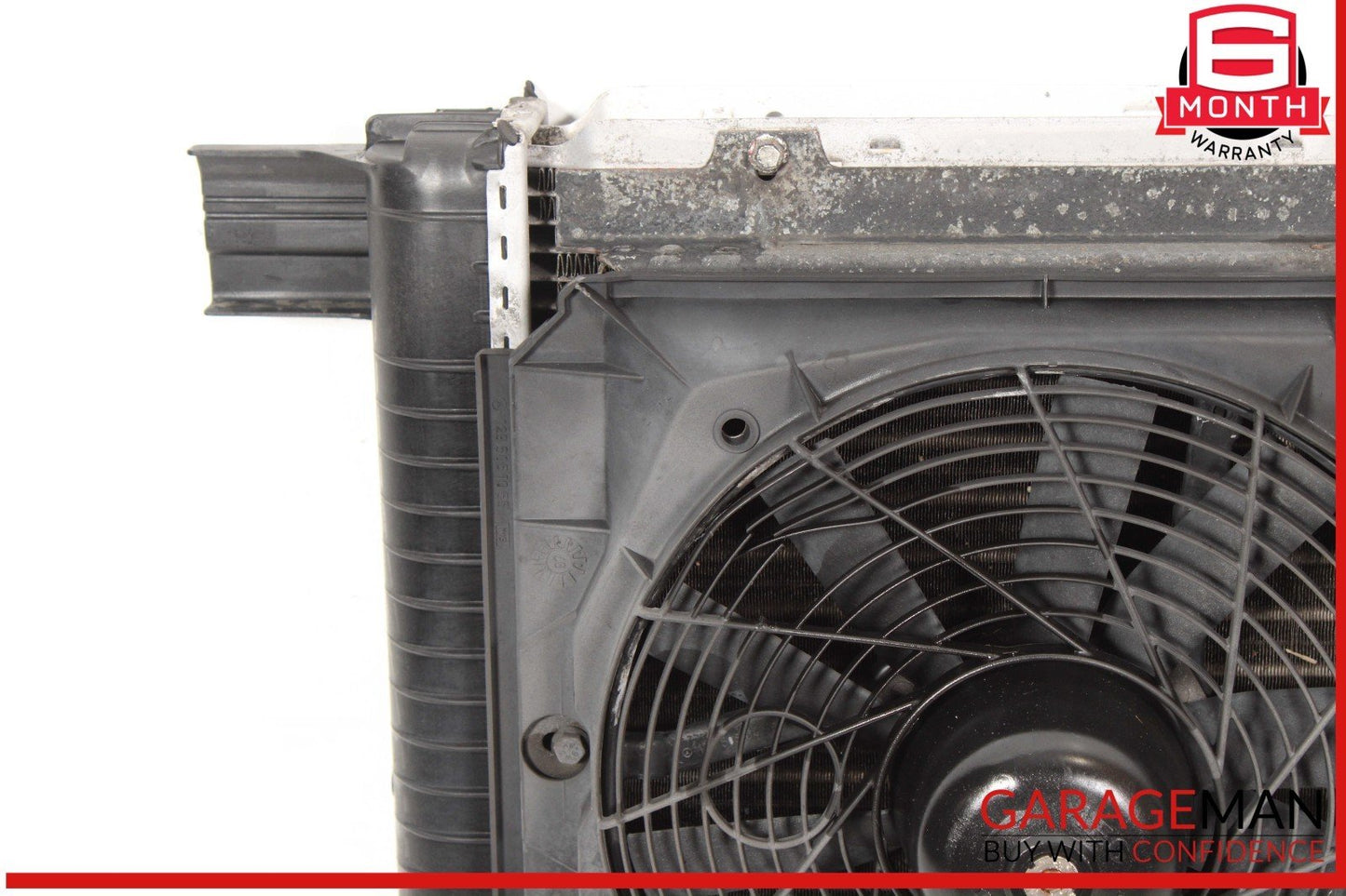 94-02 Mercedes R129 SL500 AC A/C Condenser Radiator Cooling Fan Shroud Motor OEM