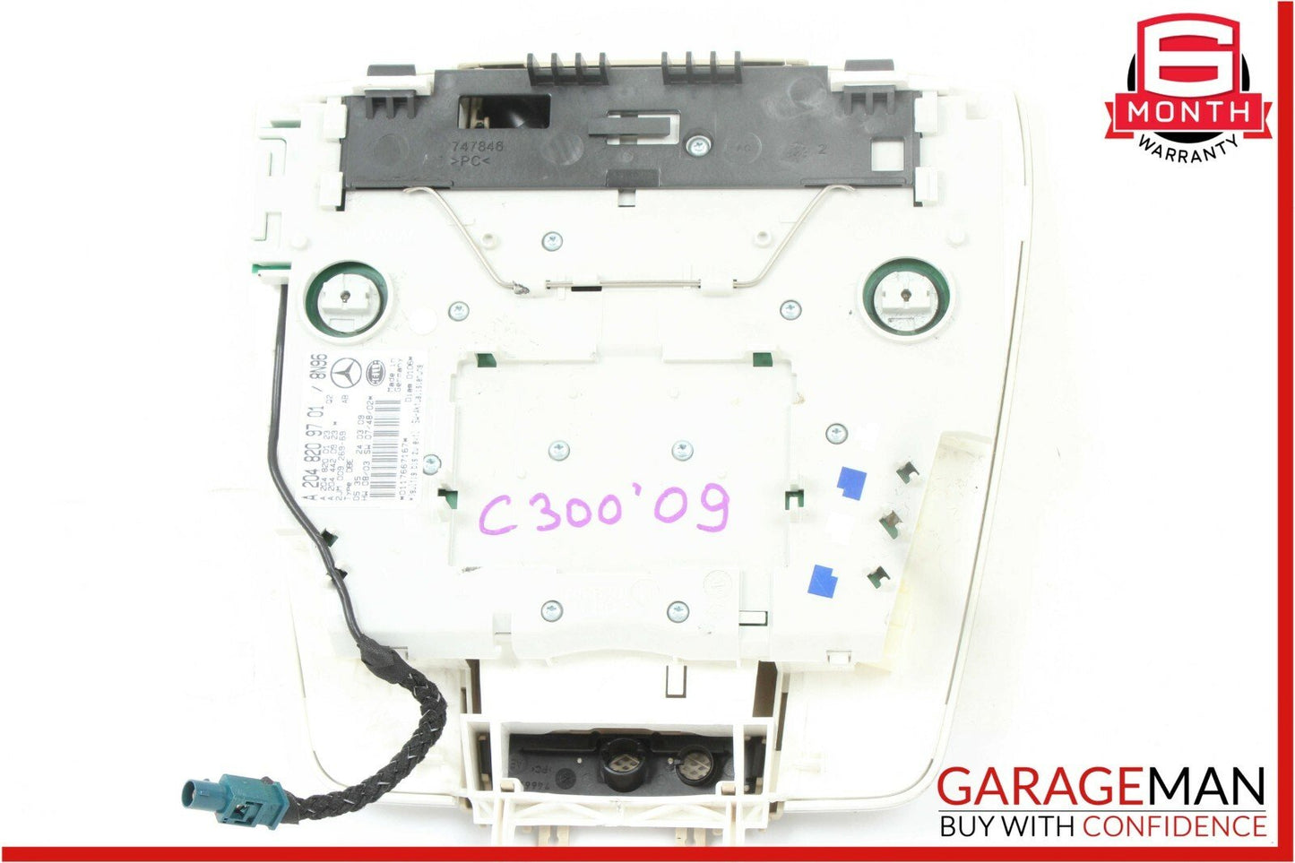 08-11 Mercedes W204 C300 C63 AMG C350 Overhead Dome Light Lamp OEM