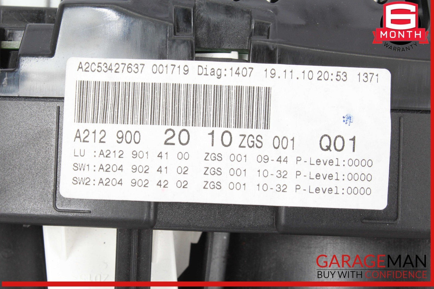 10-13 Mercedes W212 E350 Bluetec Instrument Cluster Speedometer 2129002010 OEM