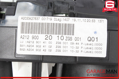 10-13 Mercedes W212 E350 Bluetec Instrument Cluster Speedometer 2129002010 OEM