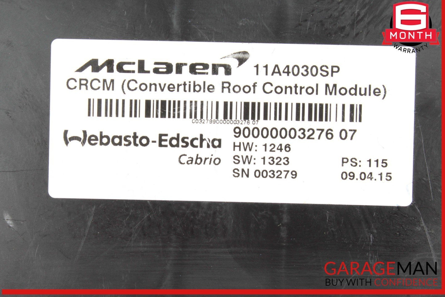 15-17 McLaren 650S Convertible Roof Top Control Module Unit 11A4030SP OEM