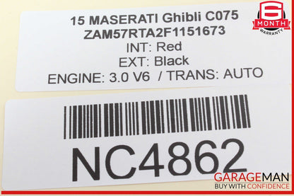 14-18 Maserati Ghibli Parking Park Sensor Control Module Unit 670004819 OEM