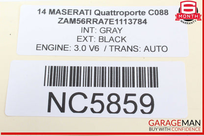 14-17 Maserati Quattroporte M156 Restraint Sensor Control Module Unit 670009490