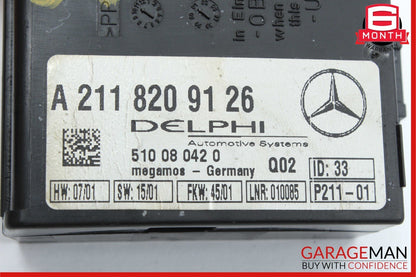Mercedes C240 SLK280 S430 E320 CLK500 Anti Theft Alarm Module 2118209126