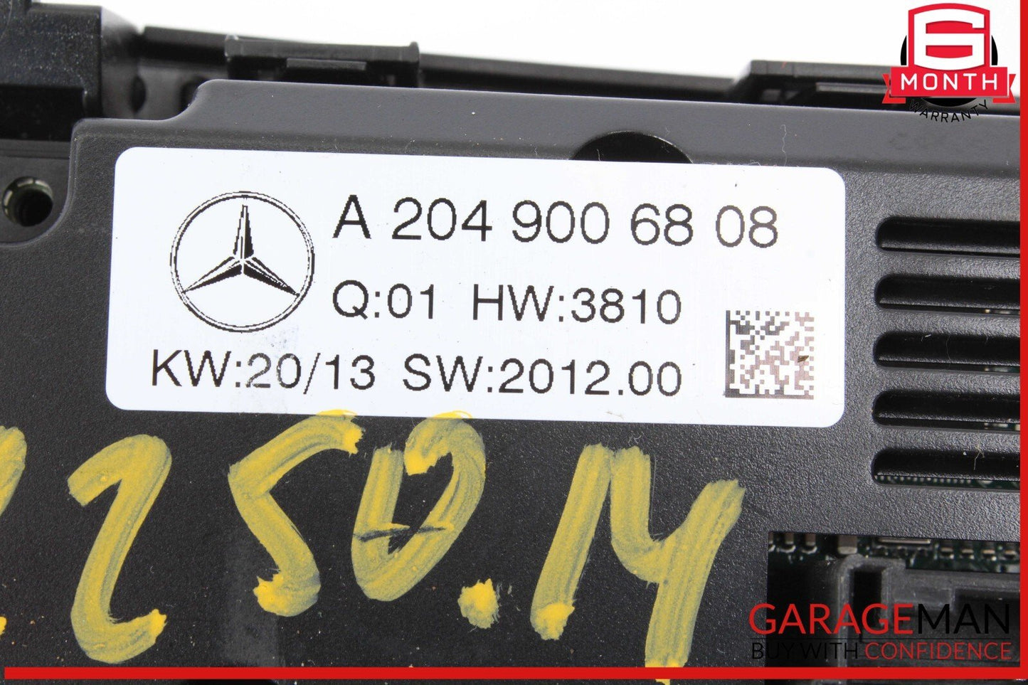 12-14 Mercedes W204 C250 C63 AMG C300 AC A/C Heater Climate Control w/ Trim OEM