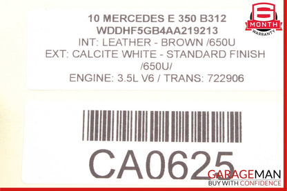 10-13 Mercedes W212 E350 E550 Front / Rear Right Exterior Door Handle White