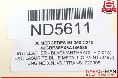 06-15 Mercedes W164 ML350 Engine Oil Separator Cover 2720160134 OEM