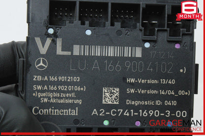 12-20 Mercedes W117 CLA250 Front Left Driver Side Door Control Module Unit OEM