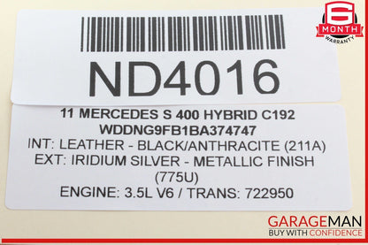 12-20 Mercedes W221 S400 Hybrid Keyless Go Entry Antenna 1668200075 OEM