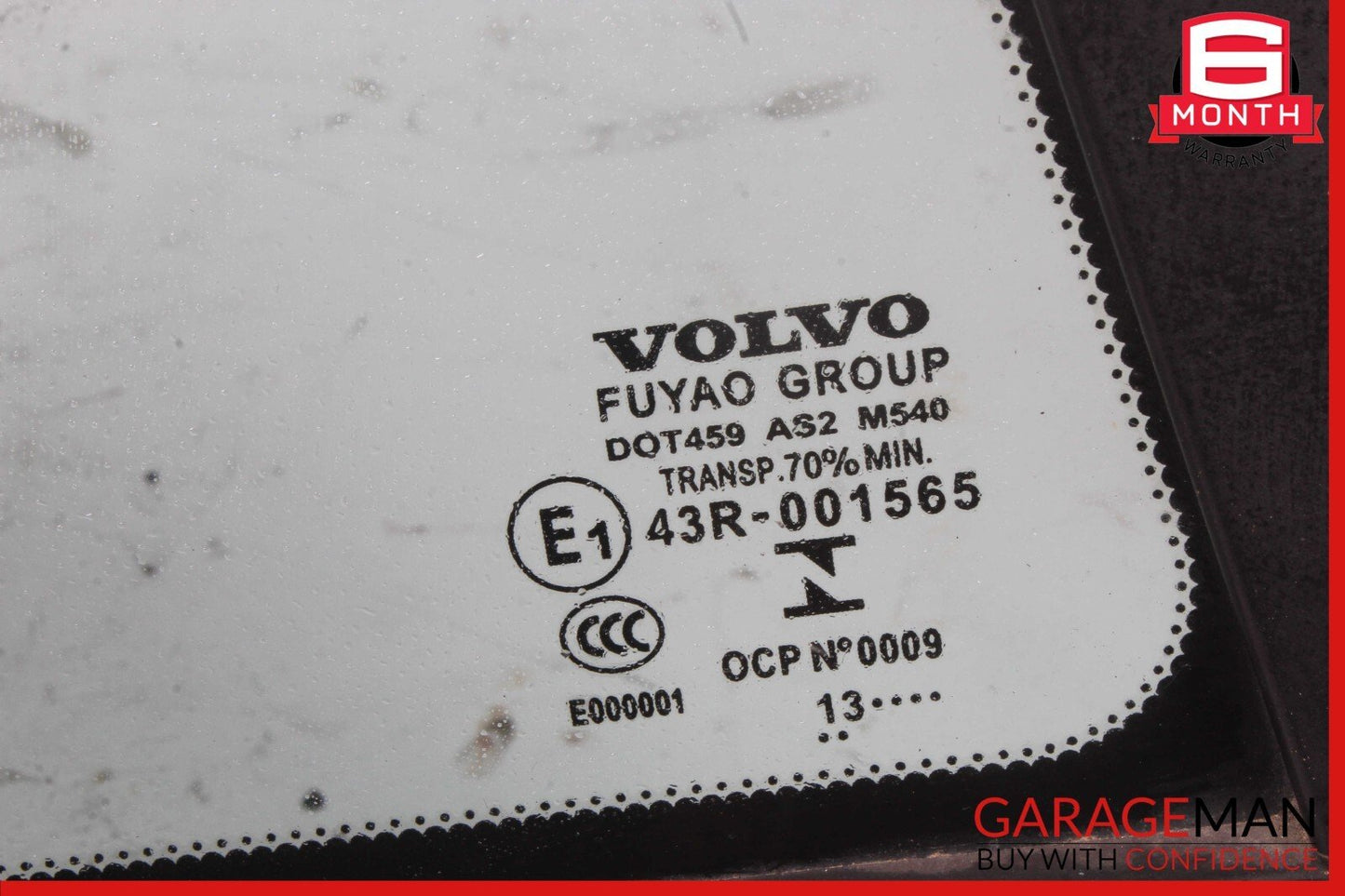 11-18 Volvo S60 Rear Right Passenger Side Quarter Window Glass OEM