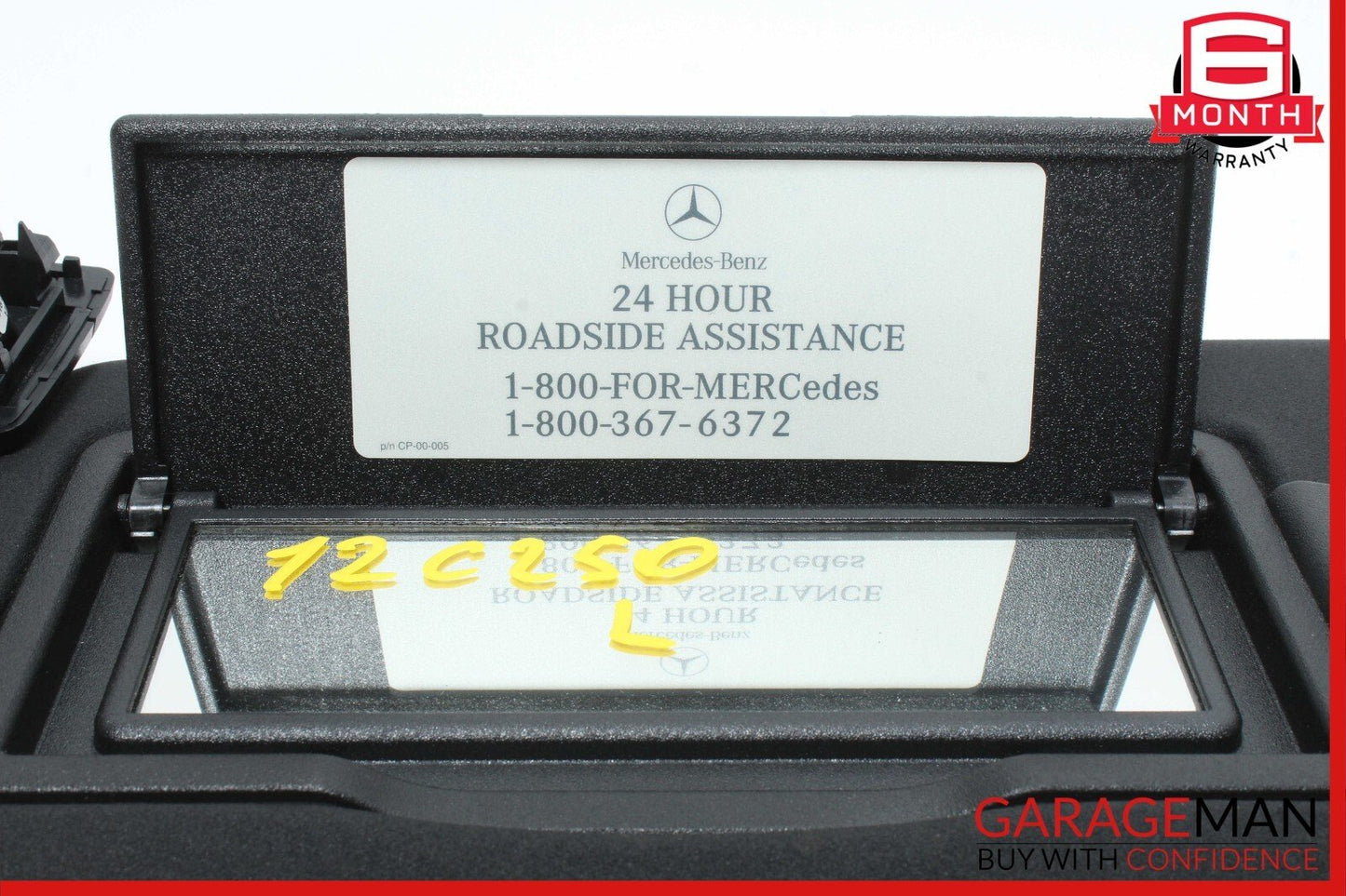 08-14 Mercedes W204 C250 Front Left Side Sun Visor Sunvisor Shade Cover OEM