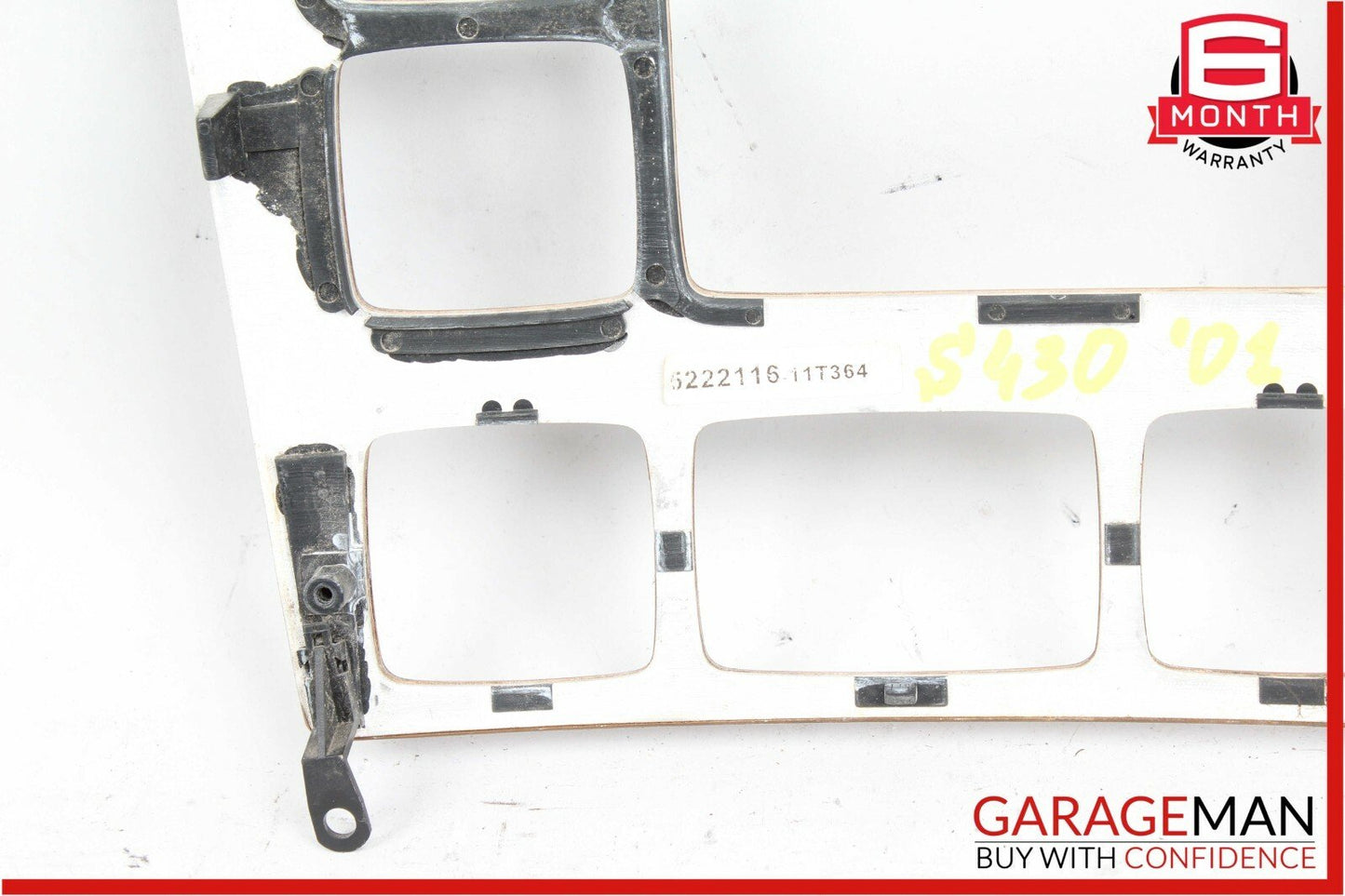 00-02 Mercedes W220 S600 S430 Radio Dash Wood Trim Bezel Panel Cover Wood OEM