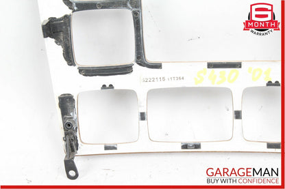00-02 Mercedes W220 S600 S430 Radio Dash Wood Trim Bezel Panel Cover Wood OEM