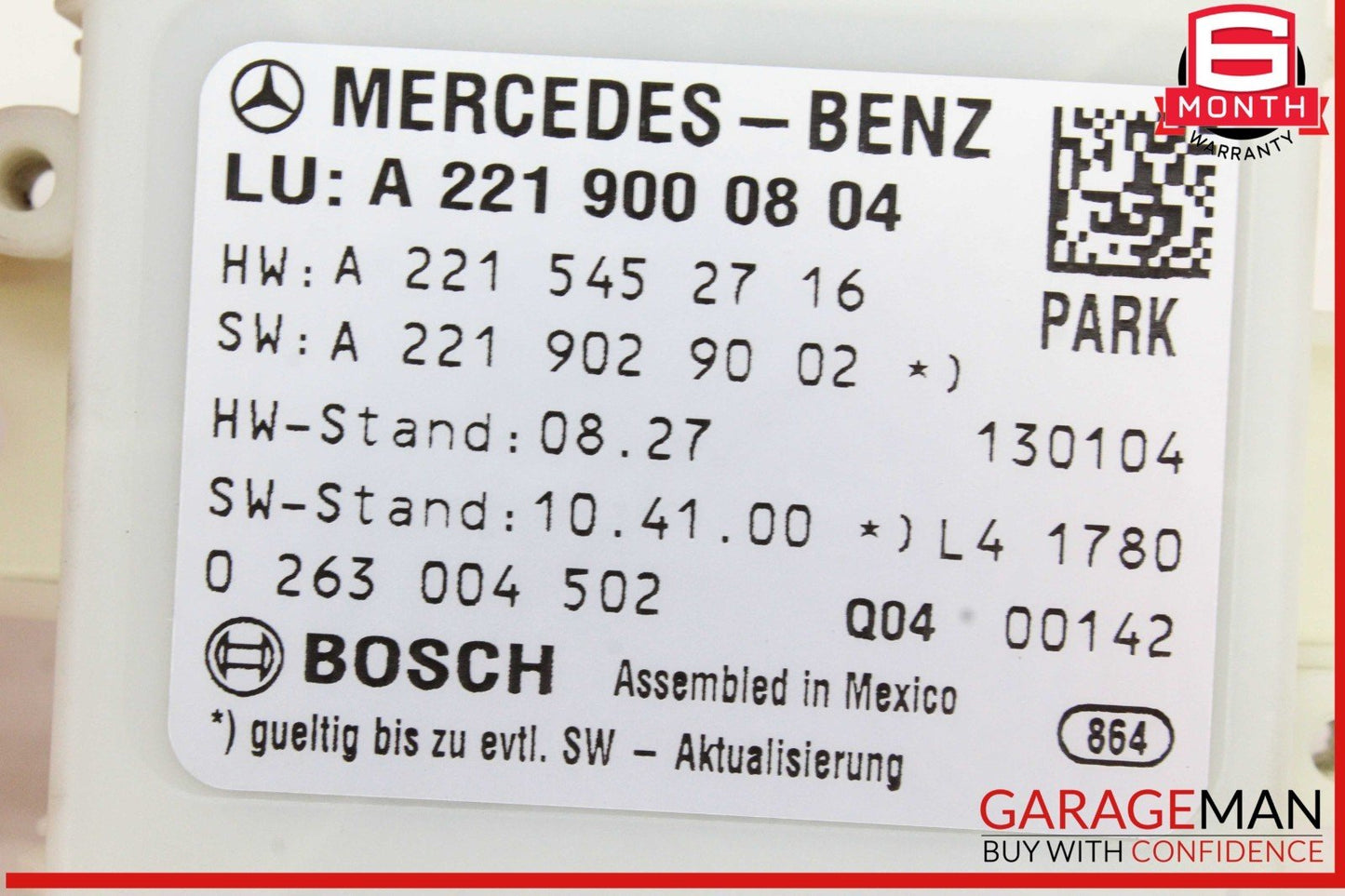 10-13 Mercedes W221 S550 S400 Park Assist Parktronic Sensor Module Control OEM