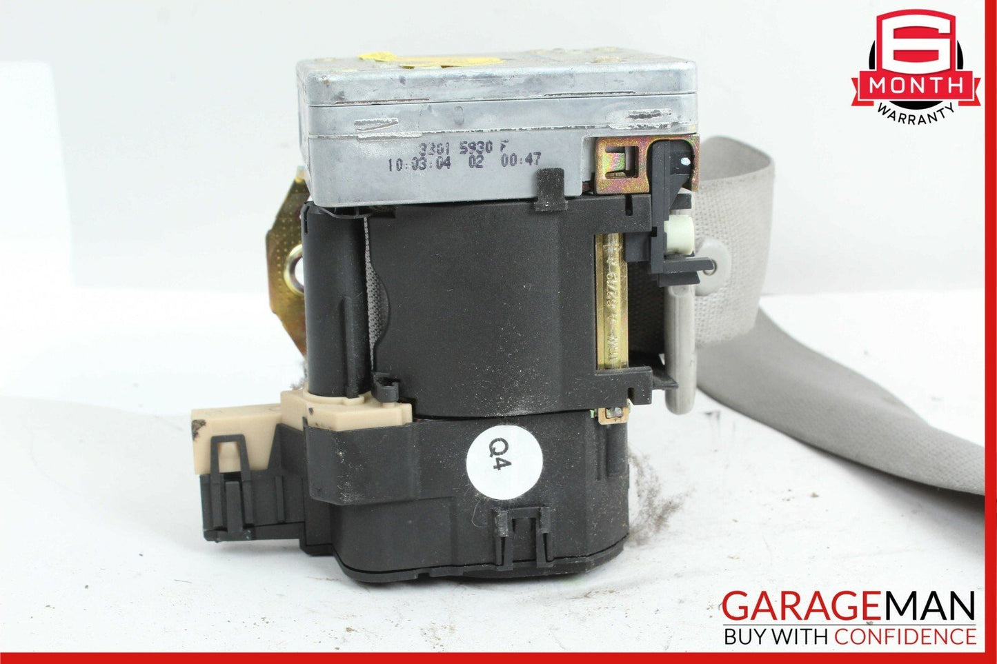 03-06 Mercedes R230 SL500 Front Left Driver Seatbelt Seat Belt Retractor Gray