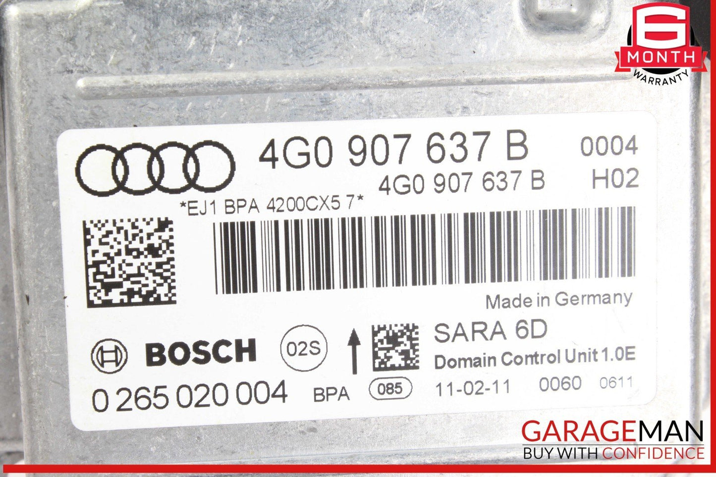12-18 Audi A7 Yaw Rate Speed Acceleration Control Module Unit 4G0907637B OEM