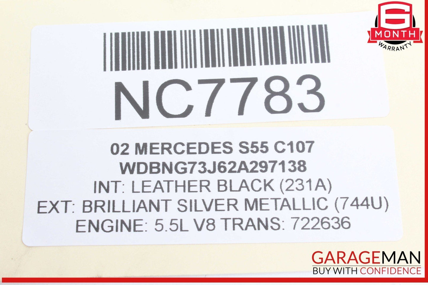 00-06 Mercedes W220 S55 AMG Rear Left and Right Side Airbag Sensor OEM