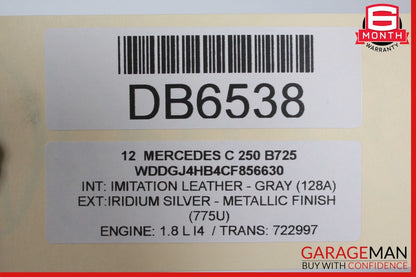 08-14 Mercedes W204 C250 C300 Sedan Front Right Top Upper Seat Cushion OEM