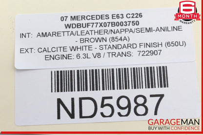 03-09 Mercedes W211 E63 AMG E500 Rear Left Driver Side  Door Control Module OEM