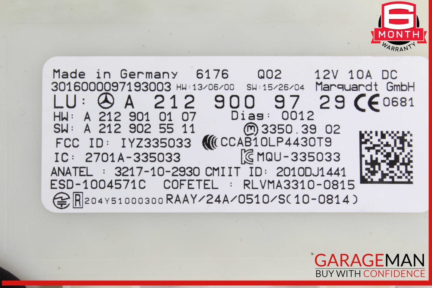 13-20 Mercedes W117 CLA250 SL550 ML400 Keyless Go Entry Control Module OEM