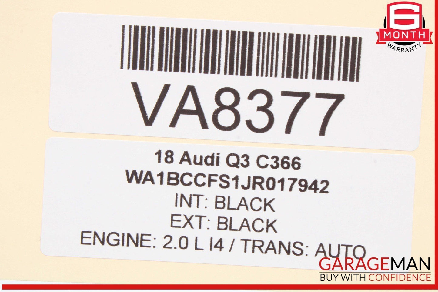 15-18 Audi Q3 Rear Window Windshield Wiper Motor Valeo 4G9955711C OEM