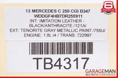 12-15 Mercedes R172 SLK250 C250 Air Pump Check Valve EGR Emission Bracket OEM