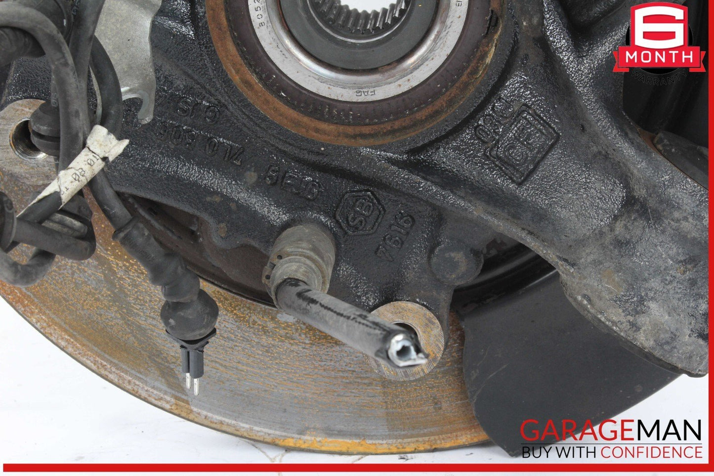 03-10 Porsche Cayenne S 955 957 Rear Right Wheel Spindle Knuckle Hub w/ Rotor