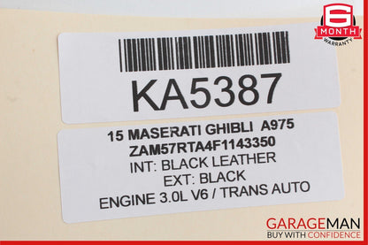 14-17 Maserati Ghibli Dashboard Instrument Panel Analog Clock Assembly 670021647