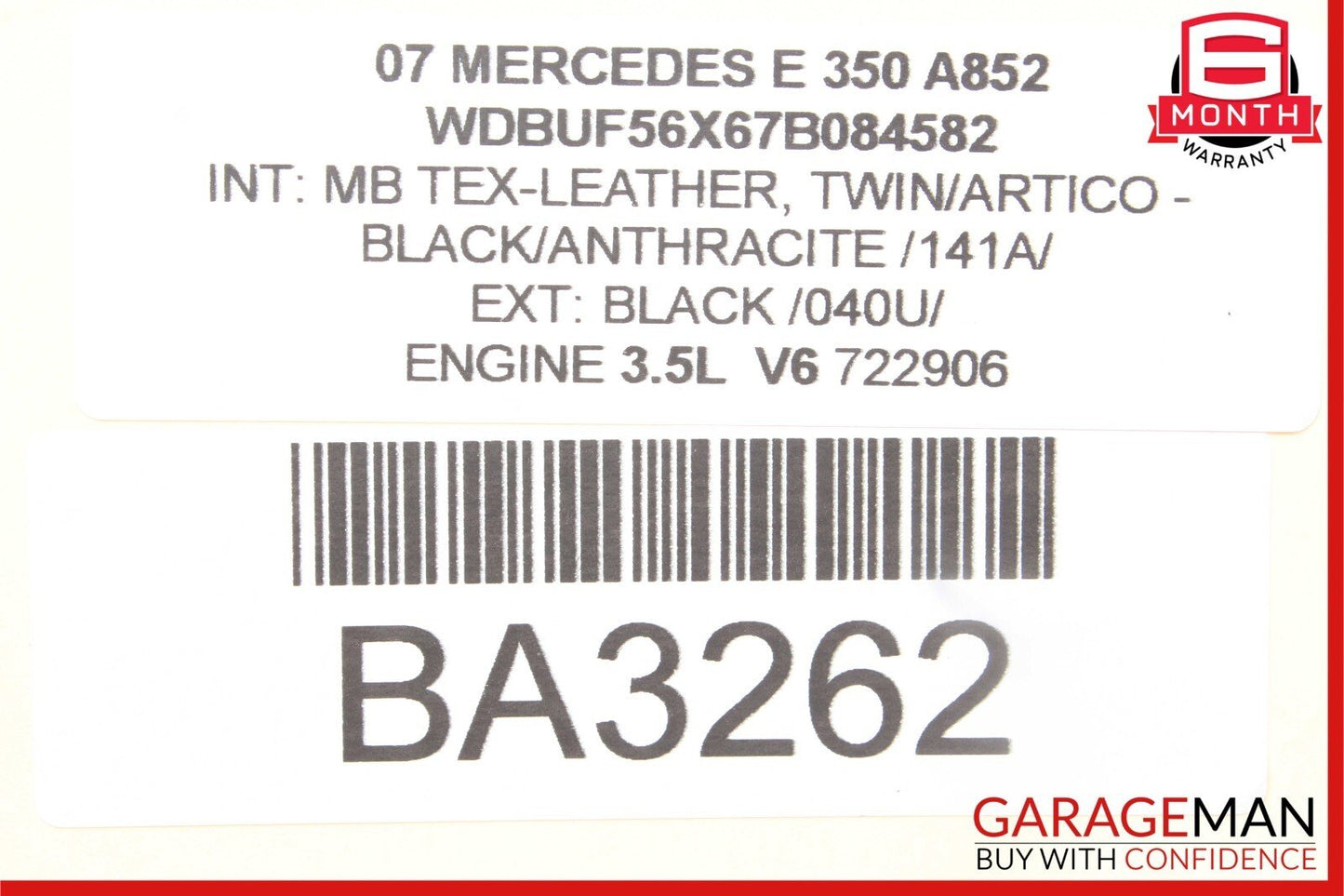 07-11 Mercedes W211 E350 CLS550 Roof Shark Fin GPS Antenna OEM