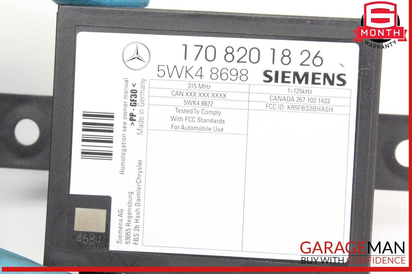 97-04 Mercedes R170 SLK230 Ignition Immobilizer Relay Module 1708201826 OEM