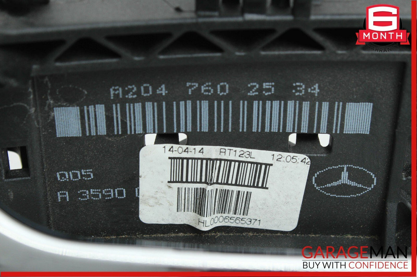 12-14 Mercedes W204 C250 Rear Left Side Keyless Go Exterior Door Handle White