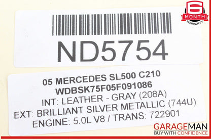 03-06 Mercedes R230 SL500 SL55 AC A/C Air Conditioning Compressor 0012300211 OEM