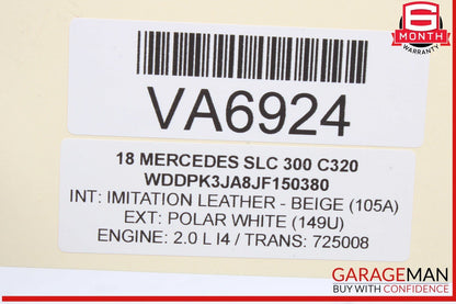 17-20 Mercedes R172 SLC300 SLC43 AMG AC A/C Air Conditioning Compressor