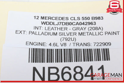12-14 Mercedes W218 CLS550 Center Console Switch Trim Bezel Cover Wood OEM