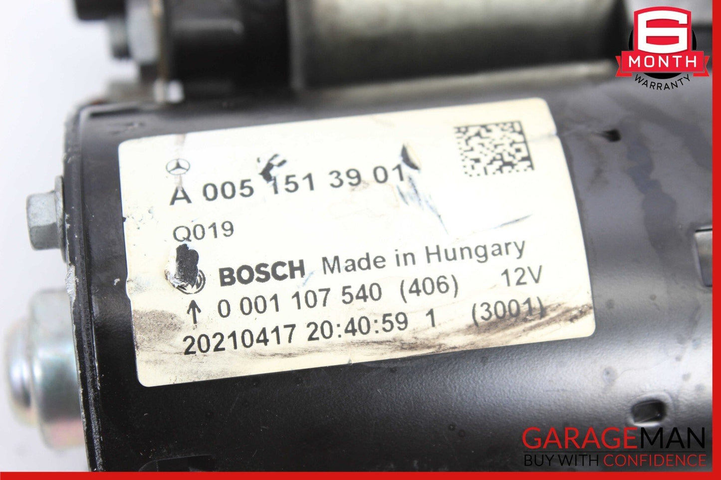 12-15 Mercedes W204 C250 1.8L Engine Bosch Engine Starter Motor OEM