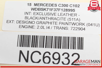 15-20 Mercedes W205 C300 C350e C43 AMG Rear Left Side Door Lock Latch Actuator