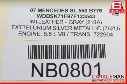 03-08 Mercedes R230 SL550 SL500 Door Audio Speaker Bose Left Driver Side OEM