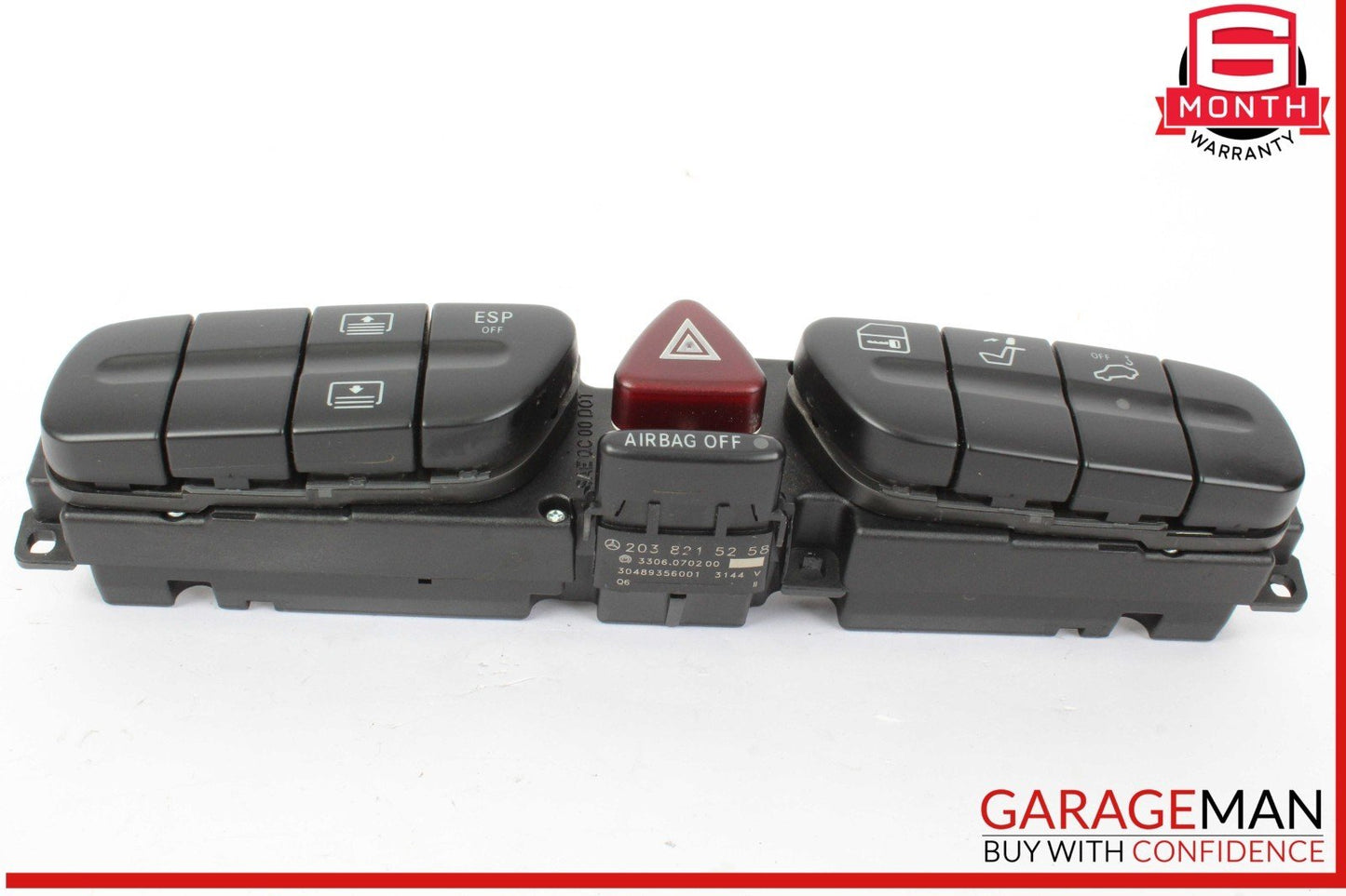 01-04 Mercedes W209 CLK500 C240 Dash Hazard Light Controller Switch Module Unit