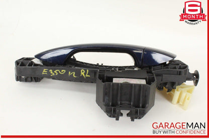 10-13 Mercedes W212 E350 Rear Left Driver Side Exterior Door Handle Blue OEM