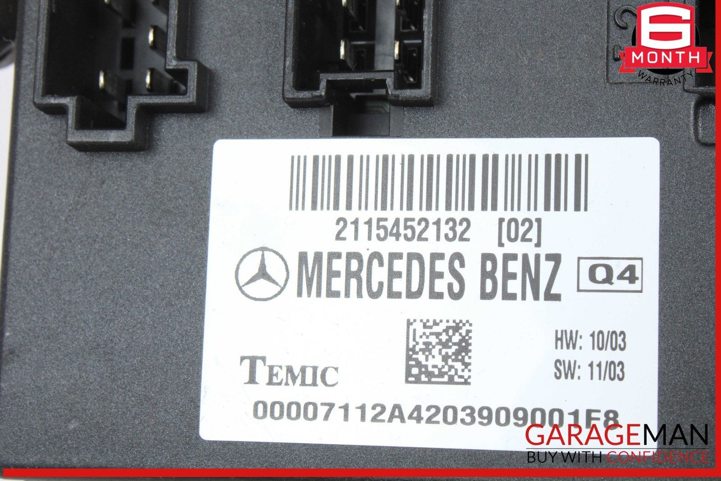 03-11 Mercedes W211 E320 CLS550 Body Control Module Unit BCM 2115452132 OEM