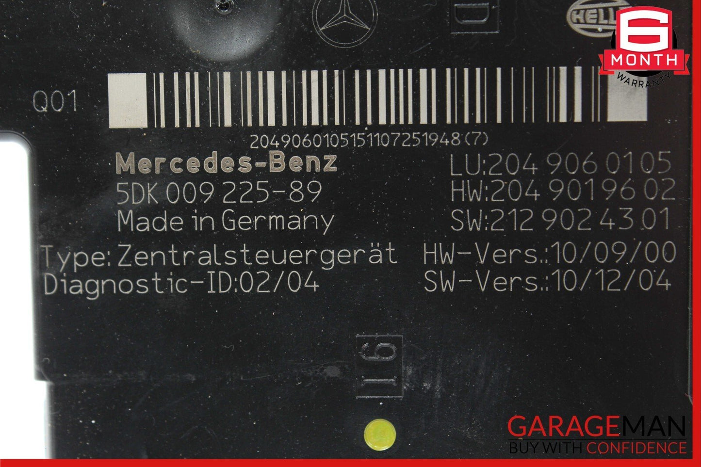 12-14 Mercedes W204 C350 C63 AMG Rear Fuse Relay Junction Box Module Assembly