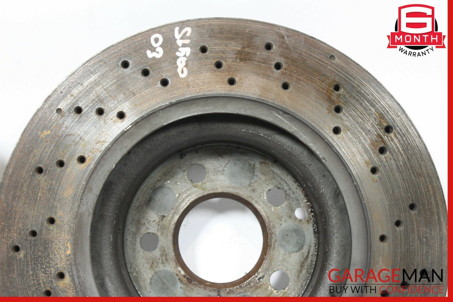 03-06 Mercedes R230 SL500 Front Left & Right Brake Rotors Disc Set of 2 Drilled