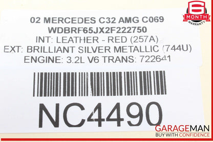 01-07 Mercedes W203 C32 AMG Front Left Side Door Control Module 2038201585