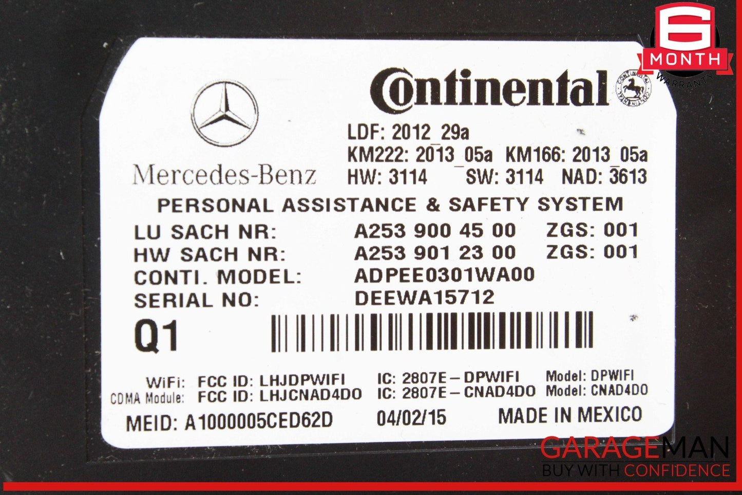 10-20 Mercedes W212 E400 GLA250 Tele Aid Communication Control Module Unit OEM