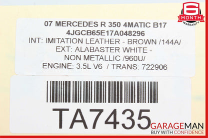 06-11 Mercedes W251 R350 R550 Airmatic Compressor Bracket