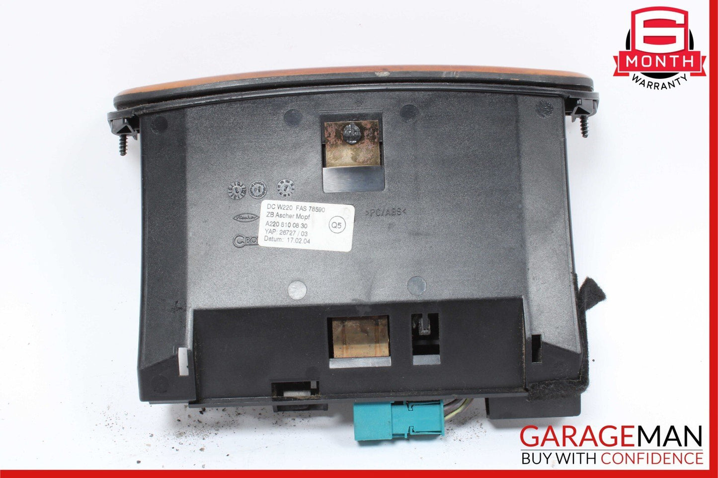 00-06 Mercedes W220 S350 S430 Center Console Ash Tray Ashtray Compartment Wood