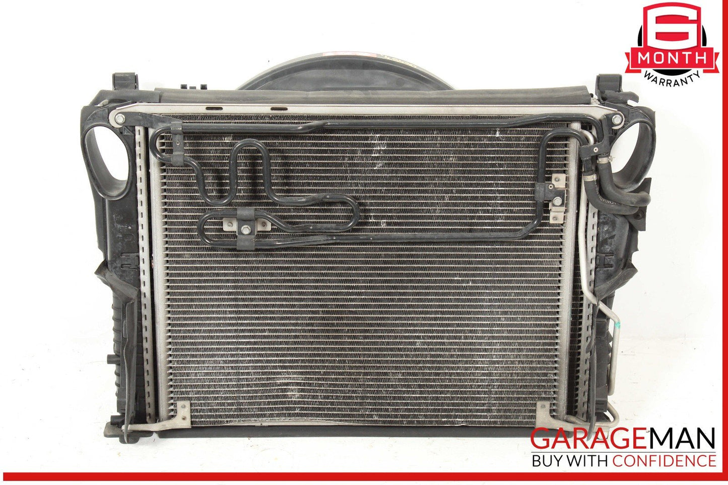 02-06 Mercedes W220 S430 Engine Motor Cooling Fan Shroud w/ Radiator OEM