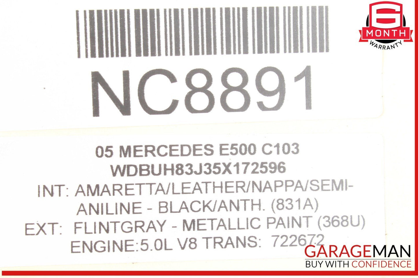 03-06 Mercedes W211 E500 Front Right Passenger Side Foglight Fog Light Lamp OEM