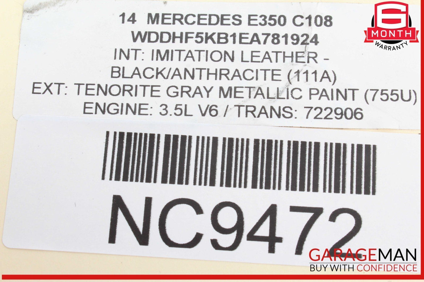 14-17 Mercedes W212 E350 E400 Ignition Switch Control Module w/ Key OEM