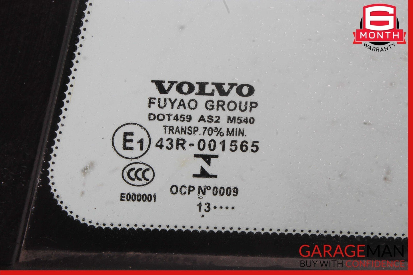 11-18 Volvo S60 Rear Left Driver Side Quarter Window Glass OEM